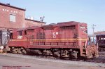 Conrail, CR 7497 ex-LV GP18, at the CNJ E.Port shops, Elizabeth, New Jersey. January 27, 1979. 